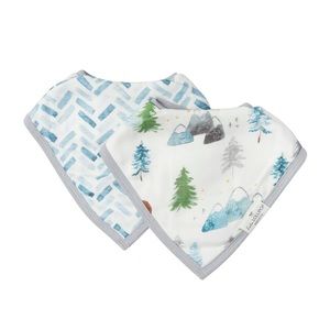 NWT Loulou Lollipop Muslin Bib Set “Adventure Begins”